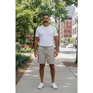 FLX Men's 2XL Gray Nylon Drawstring Elastic Waist Short Active Sport Classic